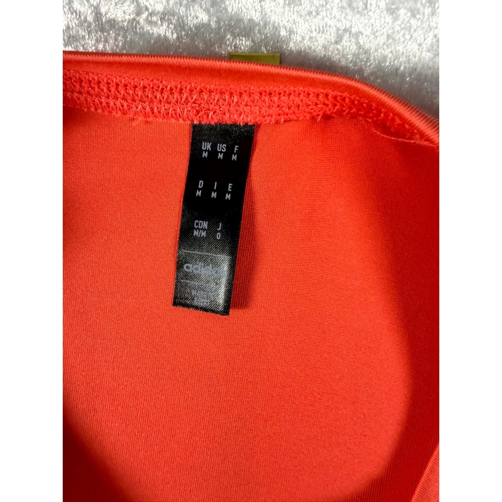 Adidas Mens Short Sleeve‎ Sun Shirt Medium Bright Orange UPF 50 Athletic Top - Picture 6 of 6